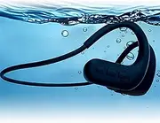 IPX8 Waterproof Swimming Headphones,Sports Wireless Bone Conduction Earphones | MP3 Player | 8H Long Battery Life | Stereo Sound | Secure Fit for Diving, Running,Cycling,Black