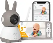 2K Baby Monitor with 5" HD LCD Wifi Video Monitor with Camera and 2 Way Audio