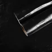 Black Textured Peel and Stick Wallpaper Modern Faux Leather Wallpaper Removab...