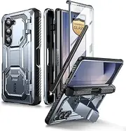 [i-Blason] for Samsung Galaxy Z Fold 6 Case with S Pen Holder, [Built-in Tempered Glass Screen Protector & Stand], Military-Grade Protective Phone Case for Samsung Z Fold 6, Armorbox Series, Tilt