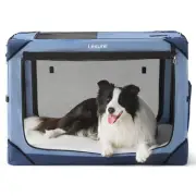 Lesure Collapsible Dog Crate - Portable Travel Kennel for Large Dog, 4-Door P...