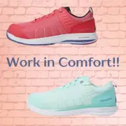 Lightweight Composite Safety Toe Slip-Resistant Women's Work Sneakers Lace-Up
