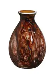 Jozefina 16-inch Height Glass Vase "Bella". Hand-Blown. Hand-Painted. Home Decor