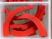 LEGO Parts - Red Arch 1 x 6 x 3 1/3 Curved Top - No 6060 - QTY 5