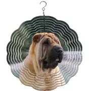 Shar Pei Fawn Dog Breed Wind Spinner, yard decoration, dog wind spinner