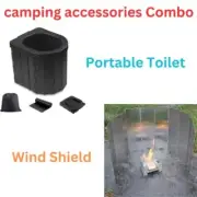 Portable Toilet Camping Toilet Portable & Outdoor Wind ShieldComboPack(Bulk3Sets