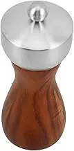 GRIRIW Wooden Grinder with Head Coarseness Ceramic Core Rustic Hand Crank Design for Home and Kitchen for Grinding Spices