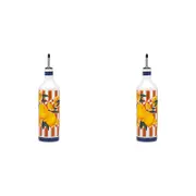 2PK Porto Valentina Porcelain Oil Bottle Pourer Container 750ml