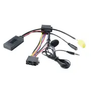 6Pin Car Bluetooth Audio Adapter MIC Handsfree AUX Cable for Alfa Romeo 159 Fiat 500 LANCIA Musa Benz Smart Fortwo 451 black