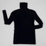 $150 Crewcuts Men's Black Turtleneck Long Sleeve Ribbed Merino Sweater Size 2XS