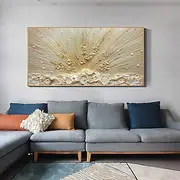 Handmade Original Minimalist Art Oil Painting On Canvas Abstract Wall Art for Home Decor With Stretched Frame Without Inner Frame Painting
