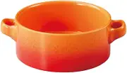 COLORE (Orange) Orange Two-Handed Soup Au Gratin | Au Gratin Dish, 6.1 x 4.7 x 2.0 inches (15.7 x 11.9 x 5 cm), 9.8 oz (280 g)