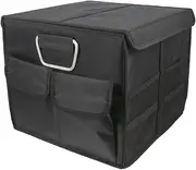 Zerodeko 1Pc Foldable Car Storage Organizer Vehicle Storage Box for Groceries Tools and Sundries Skid Design Durable Car Trunk Container Color