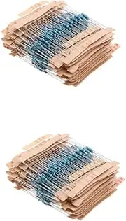 Gatuida 1120 Pcs 1/4w Metal Film Resistors Kit Assortment 56 Values 1% Precision Each