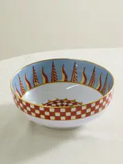 [La DoubleJ] La DoubleJ - Gold-plated Porcelain Serving Bowl - Orange - One size One size Orange