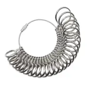 Ring Sizer Measuring Tool Set Metal Finger Sizing Gauge Rings Measurement Too...
