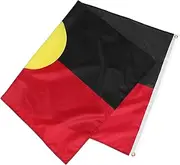 ULTECHNOVO Outdoor Indigenous National Flag Decor 90x150cm Polyester Australia Indigenous Flag Vibrant Cultural Artwork