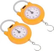 FOMIYES 1 Pair Portable Handheld Spring Scale Lightweight Mechanical Fish Weighing Tool with Hook for Fishing Kitchen and Travel Accurate Weight Measurements for Home Use