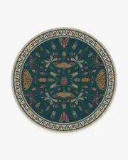 245' Round | Machine Washable Runner Rug | Kid & Pet Friendly | Indoor Rug | Iris Apfel Flutterby Tufted Rug | Ruggable
