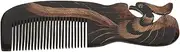 SHERCHPRY Elegant Peacock Pattern Horn Comb Ergonomic Natural Massage Hair Comb for Men Women Durable Lightweight Fine for Travel Everyday Use
