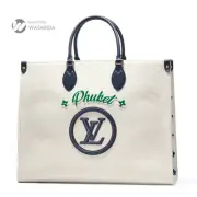 Louis Vuitton Bag On The Go Gm M20825 Phuket Canvas Green Navy 2022 Resort Colle
