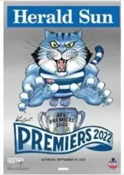 2022 Geelong Limited Edition Foil Premiers Herald Knight premiership poster