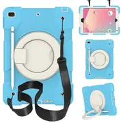 MCC Kids Shockproof Strap iPad 10.2 2020 8th Gen Apple Case Cover Ring [Sky Blue]
