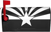 Black Arizona Flag Magnetic Mailbox Covers,Post Box Cover Standard Size 21x18 Inches For Outdoor Garden Home Decor