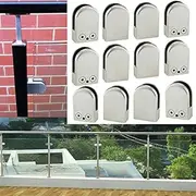 Glass Clamps, Stainless Steel 304 Glass Clips Glass Bracket Flat Back for Window Glass Mirror/651 (Size : Small)