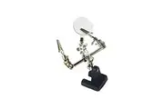 ProsKit Third Hand PCB Holder Helping Hands w Acrylic Magnifier Cast Iron Base