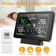 Digital LCD Indoor & Outdoor Weather Station Alarm Clock Thermometer Wireless