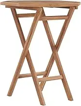 Solid Teak Wood Folding Garden Table for Outdoor Patio Dinning | Wooden Foldable Table for Kitchen, Outside, 60x60x75 cm