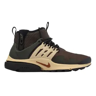 Nike 休閒鞋 Air Presto Mid Utility 男鞋 咖啡棕 襪套式 經典 魚骨鞋 高筒 DC8751-200