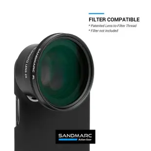 【SANDMARC】《 升級版 》2X Telephoto長焦手機外接鏡頭(含夾具與☆iPhone15Pro背蓋)