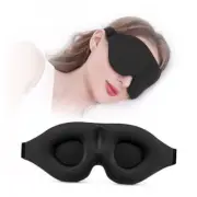 Sleep Mask for Side Sleeper, 100% Light Blocking 3D Sleeping Eye Mask, Black