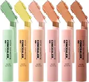 Concealer Stick | 6 Color Full Coverage Concealer,Lightweight Long-Lasting Color Corrector Personal Cosmetics for Hide Blemishes Women Girls