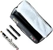 Deloitte Synthetic Ebony Piccolo C Key, Silver Plated, Dual Head, DPC-50, Professional Piccolo Instrument with Cleaning Kit, Carrying Case
