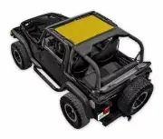 SpiderWebShade Mesh Bikini Top-Yellow, for Jeep TJ; SWS-SHDKNI-01-TJ-YLW