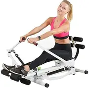 COOKX XBSLJ Foldable Rowing Machines Starry Sky Home Rowing Machine Hydraulic Double-Paddle Adjustable Resistance LED Display Foldable Ergonomic Design Suitable for Home Fitness Exercise