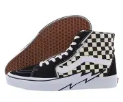 Vans Unisex Sk8 Hi Bolt, Black/White/Checkerboard, Size 10