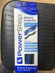 Powerstep Protech Full Length Orthotic Insoles - Blue, Size: E (M 8-8 1/2; W...