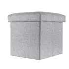 Foldable Ottoman 30x30x30 cm Seat Cube Storage Box Storage Space Foot Stool