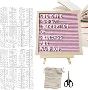 Felt Letter Board,Letter Sign Board | Wooden Frame Felt Bulletin 9.84X9.84Inch Rustic Billboard for School Classroom Event Display Celebration Birthday Cafe Nursery Halloween Christmas