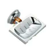 2Pcs Square Drain Bathroom Suction Cup Soap Holder