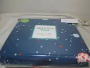 NEW Jak & Jemma Home 3 Piece Twin Sheet Set SPACE INVADER ~ Blue NIP