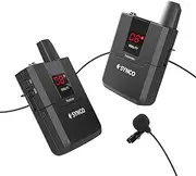 WMic-T1 UHF Wirel Microphone System(1 Transmitter + 1 Receiver) 16 Channels 50M Transmission with Mic 3.5mm TRS & TRRS Cables Storage Bag for Phone Camera Vlog Live Black One Size