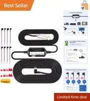 12ft Dash Cam Hardwire Kit with Fuse - 5V/2.5A Output, Easy Installation