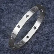 Bellatrix Star White Gold Layered Bangle