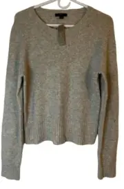 NWT $128 Banana Republic Gray Silver Sparkle Sweater Nylon-Merino Wool Blend