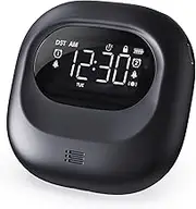 Zebon Loud Dual Alarm Clock with Bed Shaker, Vibrating Alarm Clock for Heavy Sleepers Teens, 3000 Rechargeable Battery Operated, Travel Digital Clock for Bedrooms, DST, Weekday/Weekend